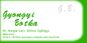 gyongyi botka business card